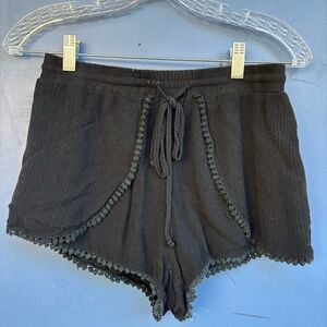 Black Mahina Cloth Shorts